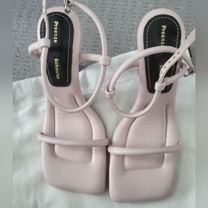 Brand New PROENZA SCHOULER 90mm Square Padded Sandals, Light Pink